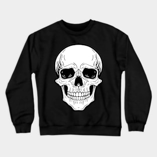 graphic drawing of a skull, black and white illustration Crewneck Sweatshirt